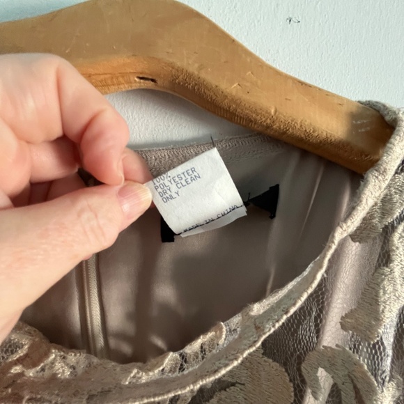 Tadashi Shoji Lace Overlay Dress in Sand, 14 - Picture 7 of 11